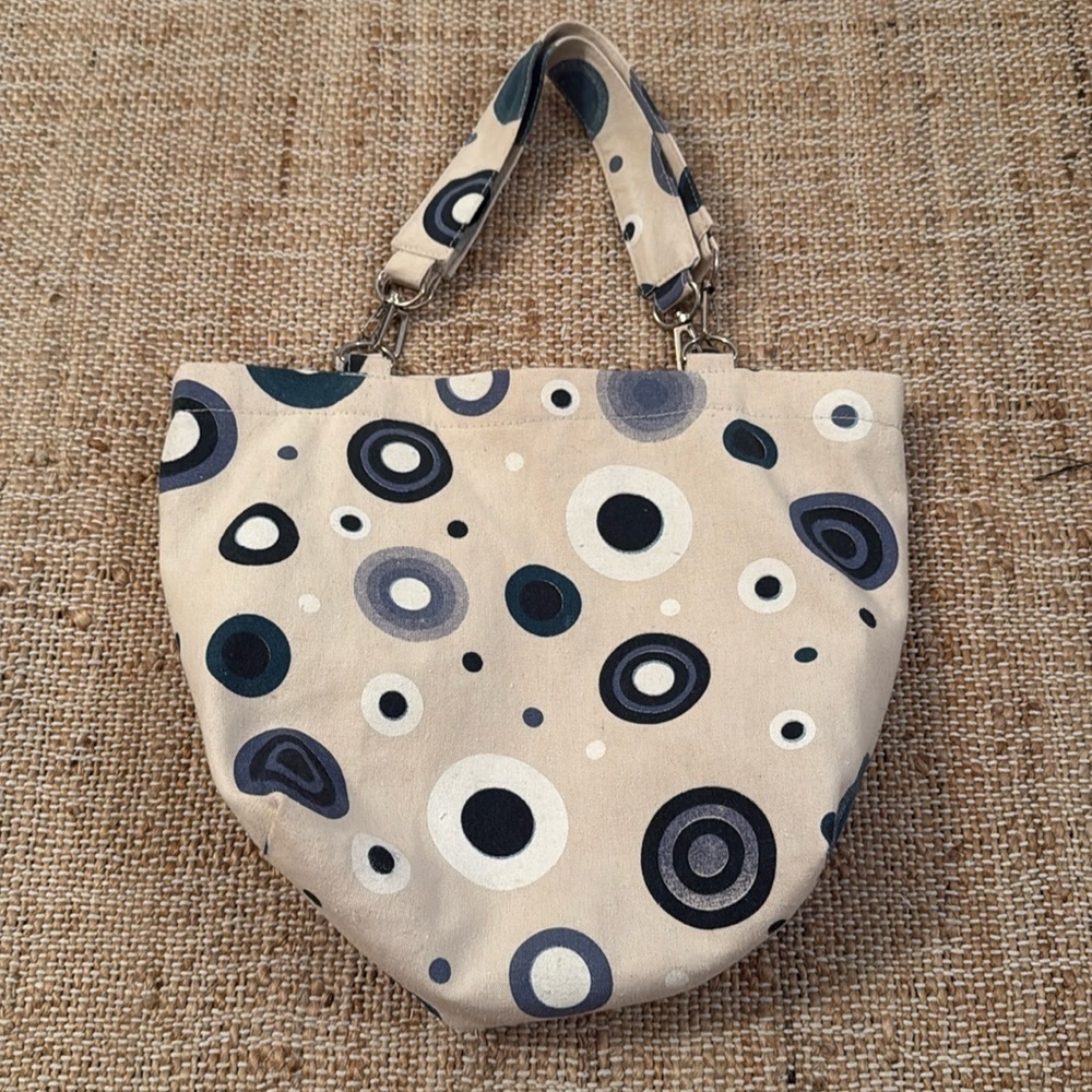 Elan Vital Purse Circle Print Silver Hardware